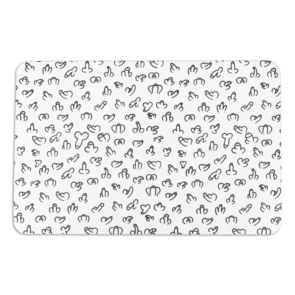 Willies White Stone Non Slip Bath Mat