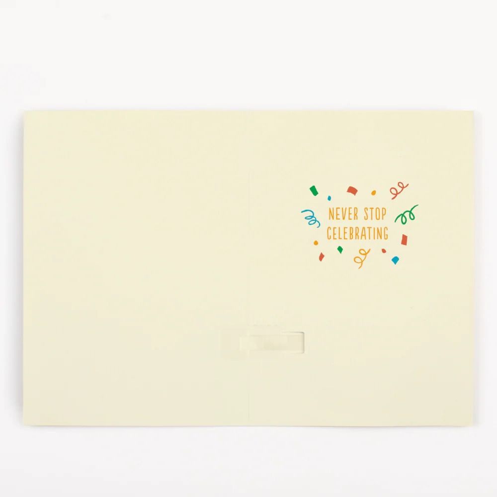 Endless "Never Gonna Give You Up" Birthday Card with Glitter