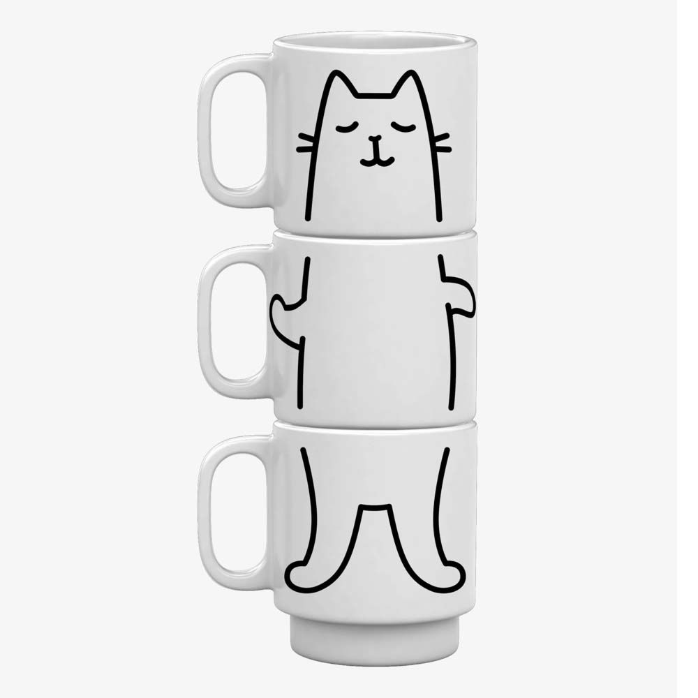 Cat yoga mugs