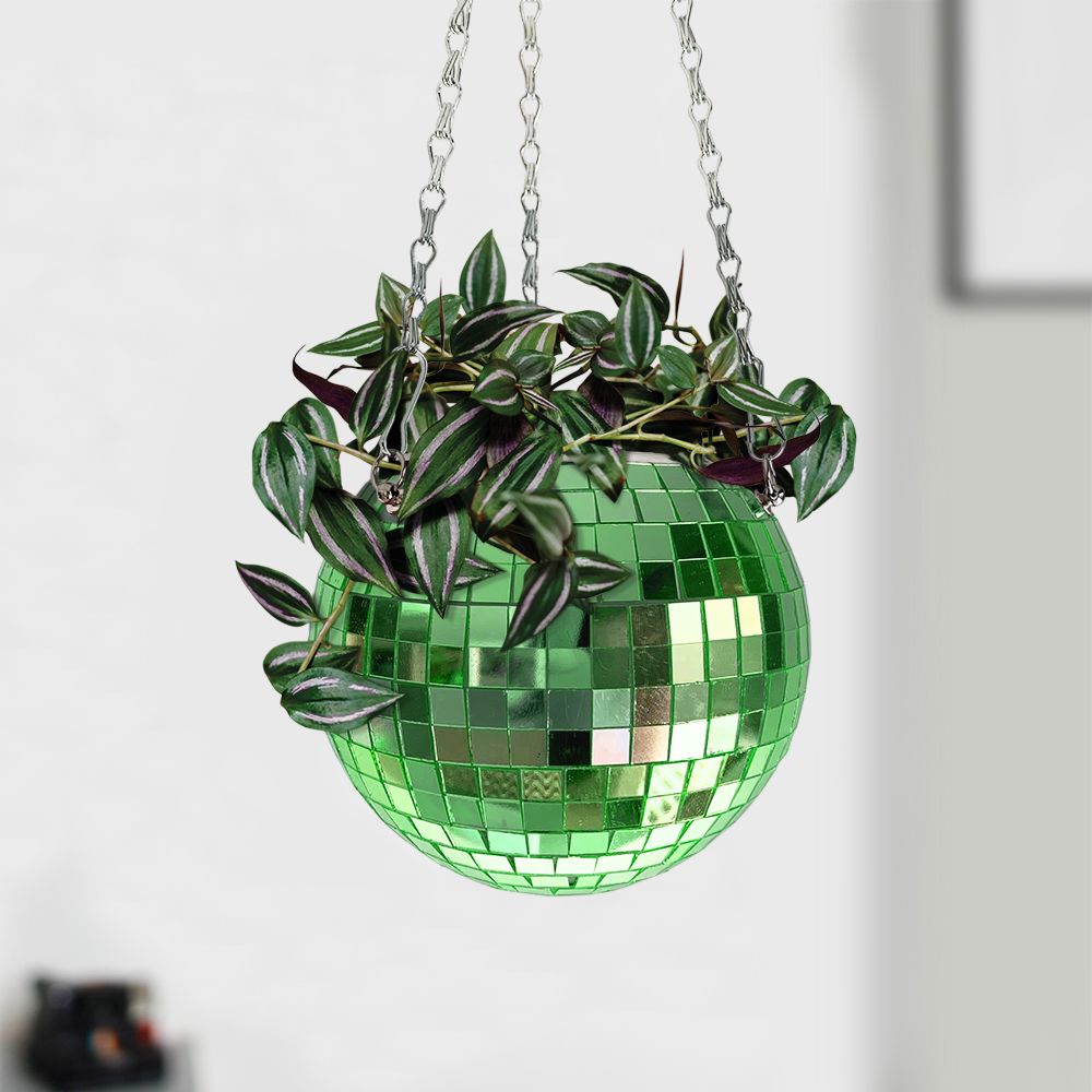 Colourful Disco Ball Hanging Planter