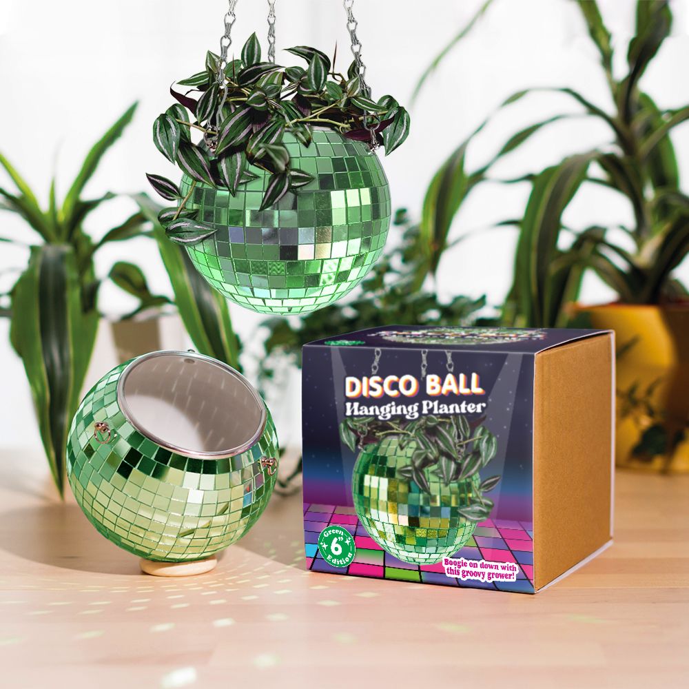 Colourful Disco Ball Hanging Planter