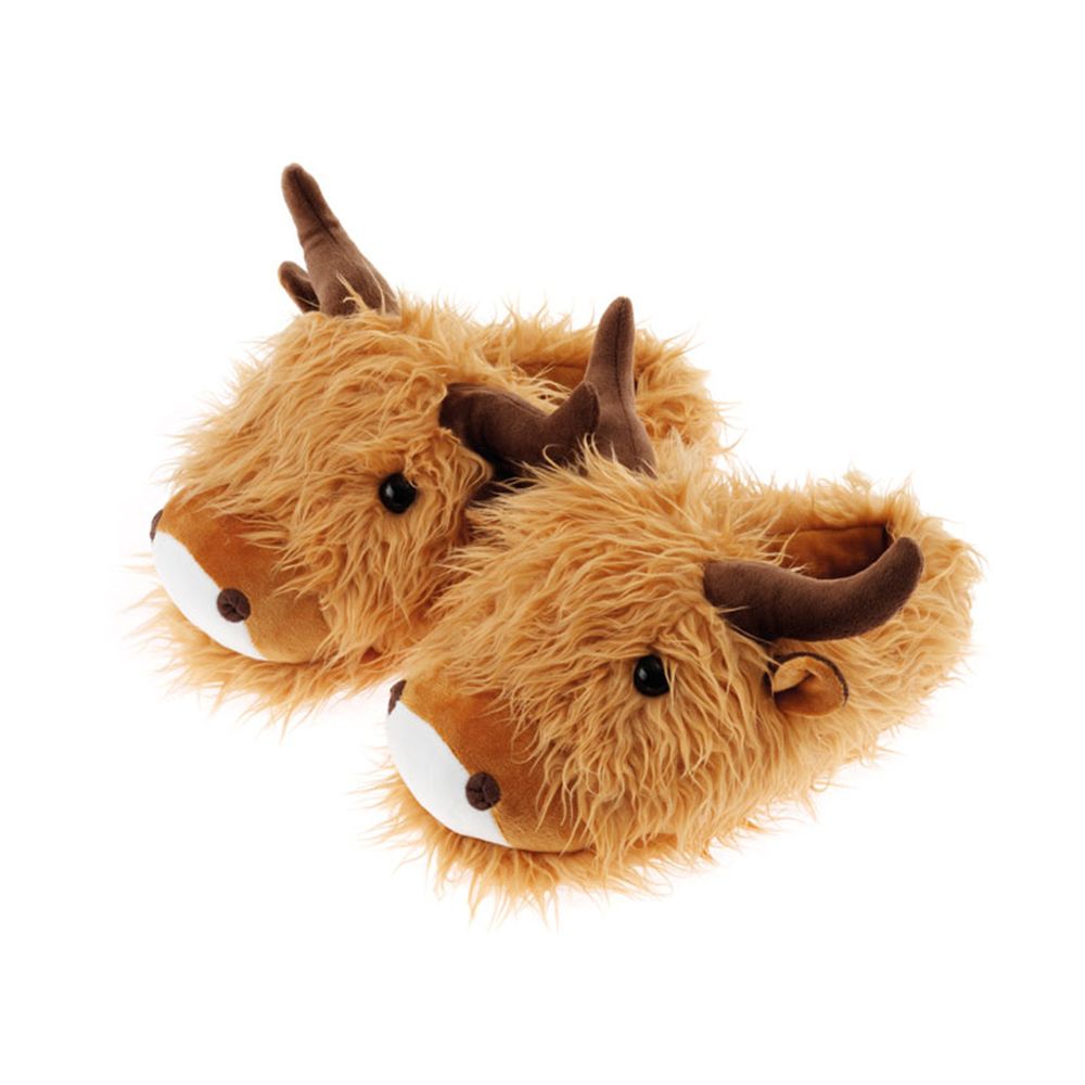 Highland Cow Fluffy Slippers